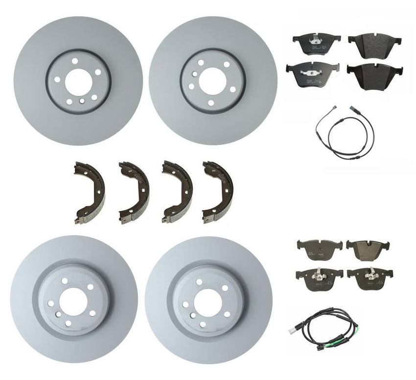 BMW Brake Kit - Pads and Rotors Front &  Rear (374mm/370mm)